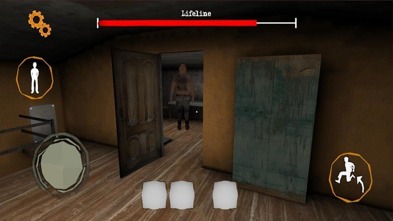 The main character in The Twins searches for items in a room