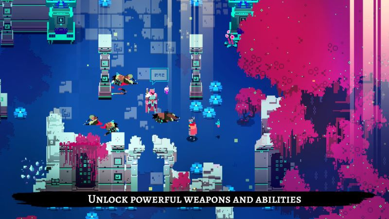 Hyper Light Drifter: Character traversing a desolate area