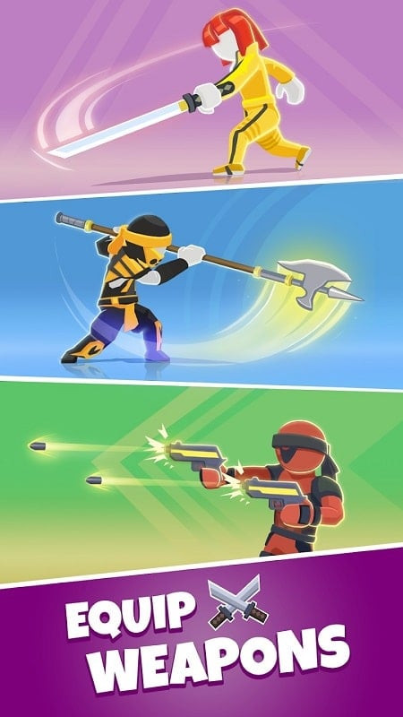 Character in Match Hit using a weapon to fight.