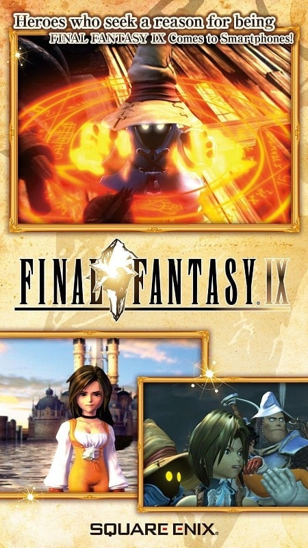 alt text: Nhóm nhân vật chính trong game FINAL FANTASY IX đang chuẩn bị chiến đấu