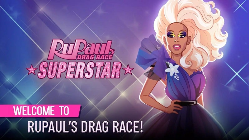 alt text: RuPaul’s Drag Race Superstar MOD APK -  Tạo diện mạo lộng lẫy cho nữ hoàng của bạn