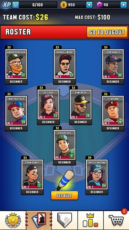 alt text:  Super Hit Baseball phiên bản mod