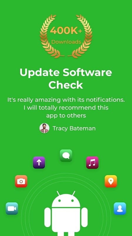 Update Software Check app scanning and displaying apps with available updates