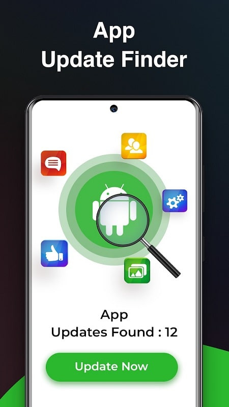 Update Software Check app displaying a list of installed apps