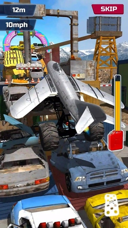 An off-road vehicle in Offroad Climb 4x4 Android driving on a track.