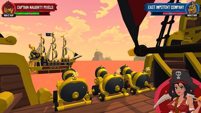 alt: Trải nghiệm game Pirate Booty MOD APK trên điện thoại