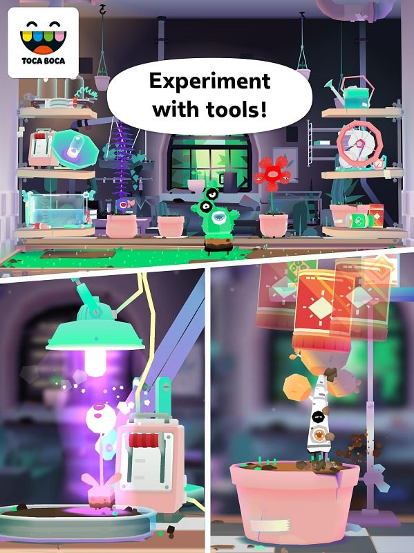 Watering plants in Toca Lab: Plants