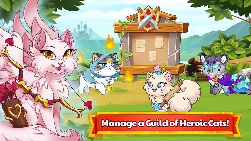 alt="Ảnh chụp màn hình game Castle Cats phiên bản MOD"