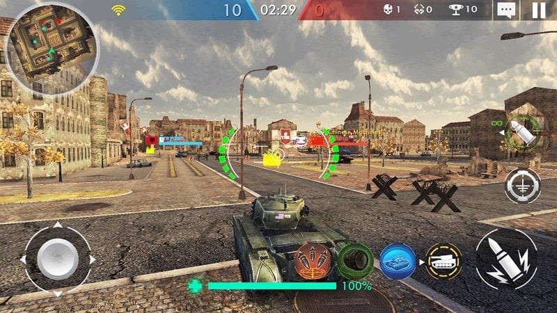 alt="Chiến đấu trong Tank Warfare PvP Blitz Game mod"