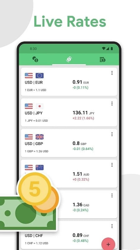 RateX app interface with mod apk features.