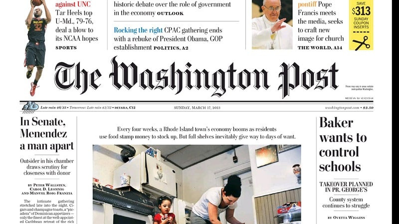 alt=Giao diện ứng dụng Washington Post trên điện thoại