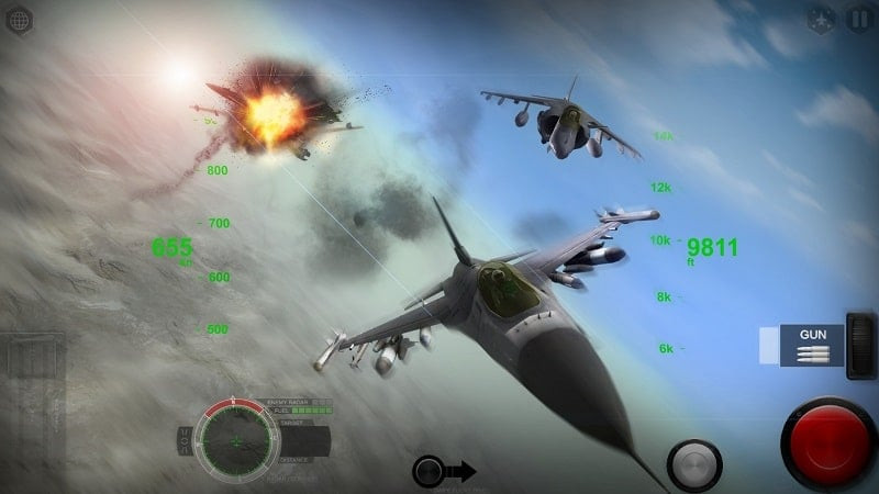 alt=Hình ảnh game AirFighters, chiến đấu cơ trên không