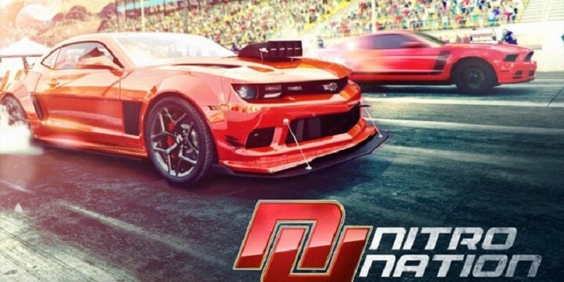 alt=Hình ảnh game Nitro Nation Drag & Drift với những chiếc xe đua