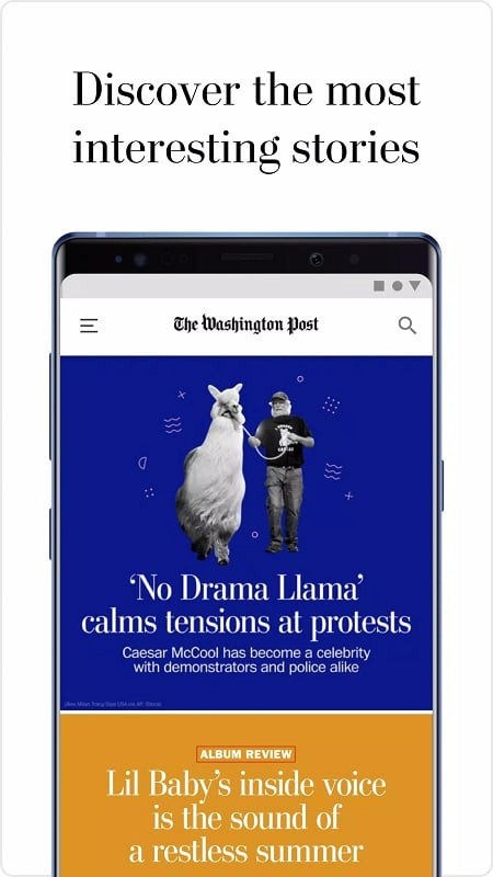 Saving favorite articles on Washington Post MOD APK