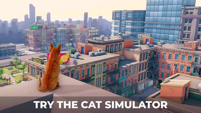 Cats fighting in Cat's Metropolis Adventure MOD