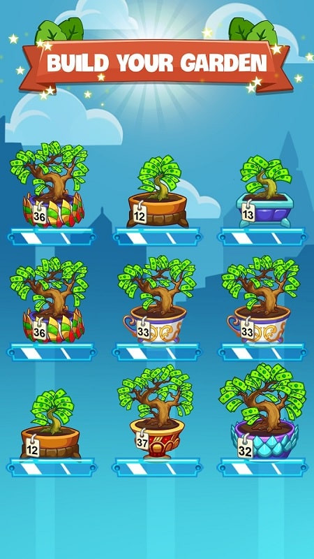 Upgrading a money tree in Merge Money