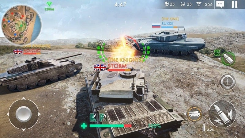 alt="Nhận thưởng miễn phí trong Tank Warfare PvP Blitz Game mod"