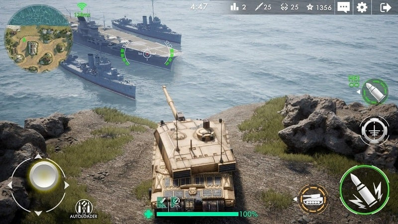 alt="Tải Tank Warfare PvP Blitz Game mod apk"