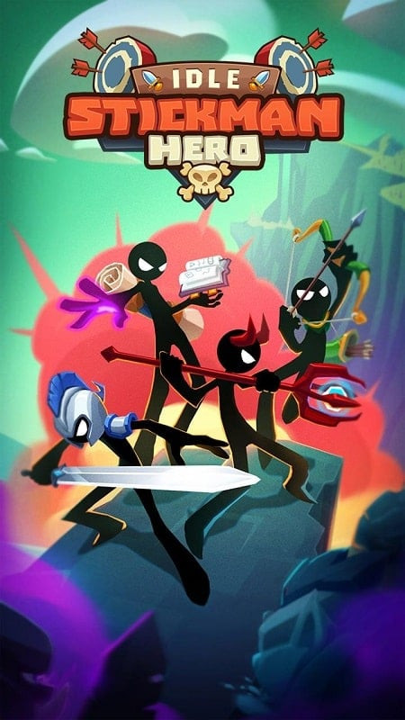 alt="Tải xuống Idle Stickman Heroes MOD APK"