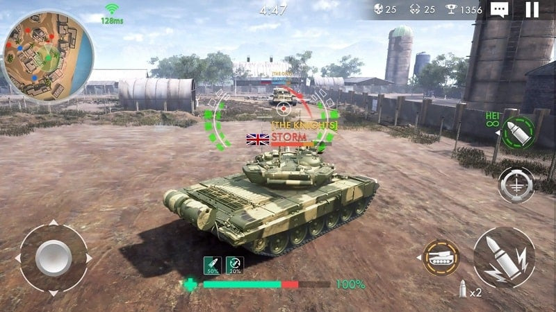 alt="Tank Warfare PvP Blitz Game mod trên Android"