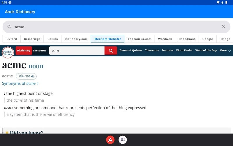 Anek Dictionary screenshot on Android