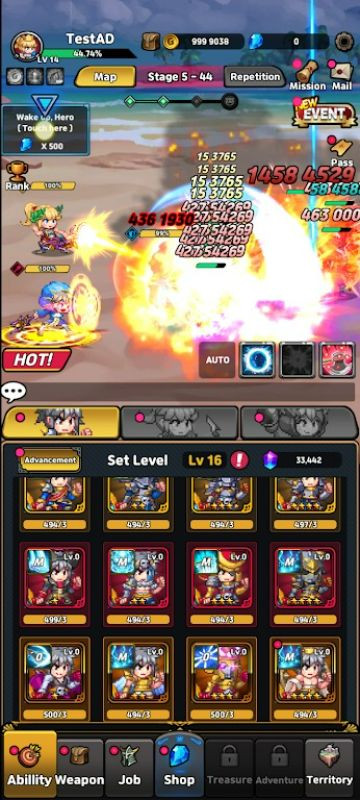 AngelKnights monster battle screenshot