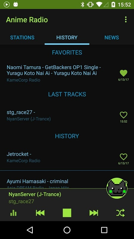 Anime Music Radio MOD APK on Android device