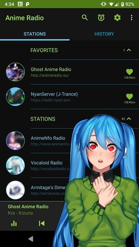 Anime Music Radio MOD APK download screen