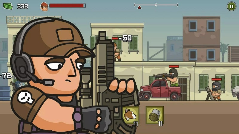 Upgraded Weapons in Anti Terrorist Rush 2 MOD APK