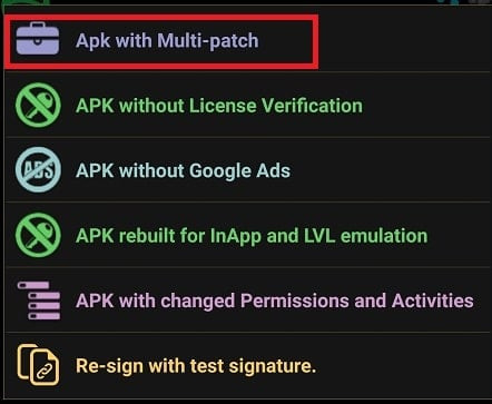 APK with Multi-Patch