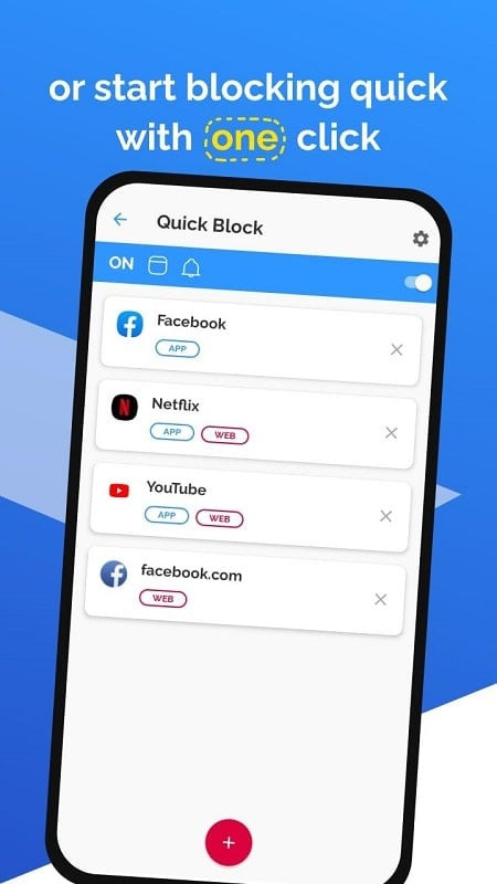 AppBlock blocking notifications