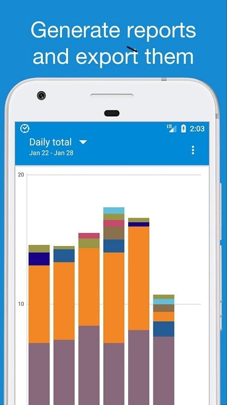 aTimeLogger Pro MOD APK statistics feature