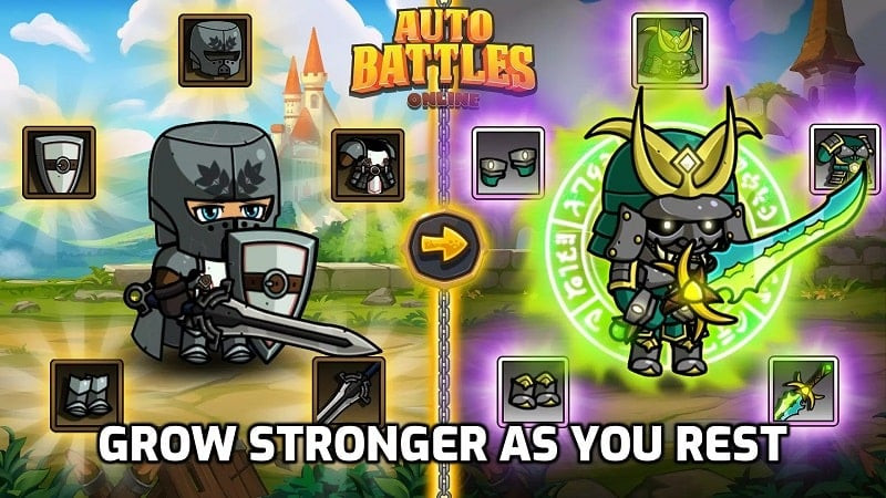 Auto Battles Online MOD APK character illustration