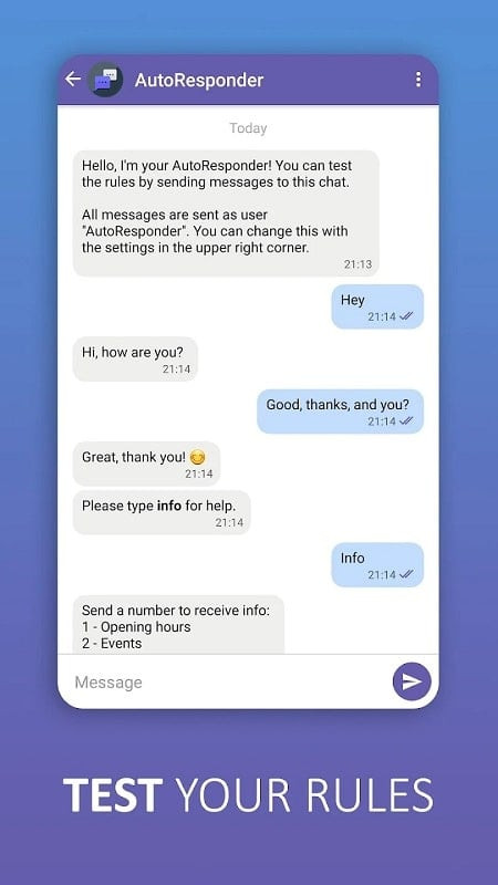 AutoResponder for VB app interface