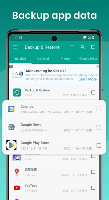 Backup and Restore app and SMS mod APK