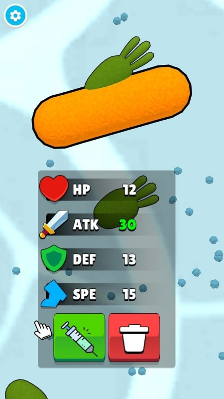 Bacteria warrior stats screenshot