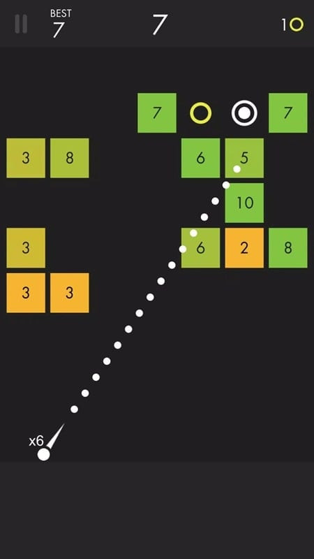 Ballz MOD APK gameplay screenshot showing a booster item