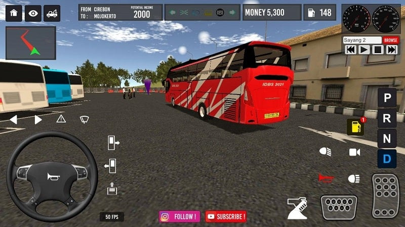 Bảng điều khiển chi tiết trong IDBS Bus Simulator