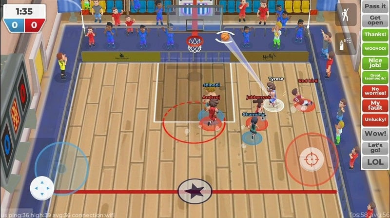 Basketball Rift Multiplayer in-game chat