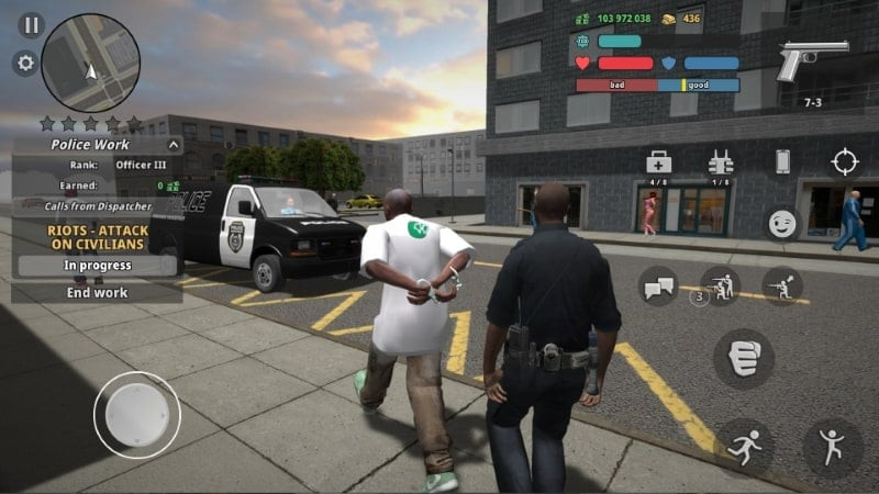 Arresting criminals in Police Cop Simulator Gang War