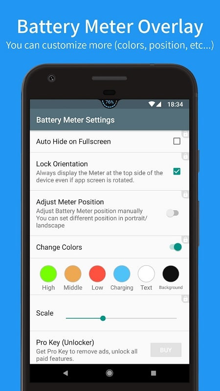 Resizing and repositioning the Battery Meter Overlay