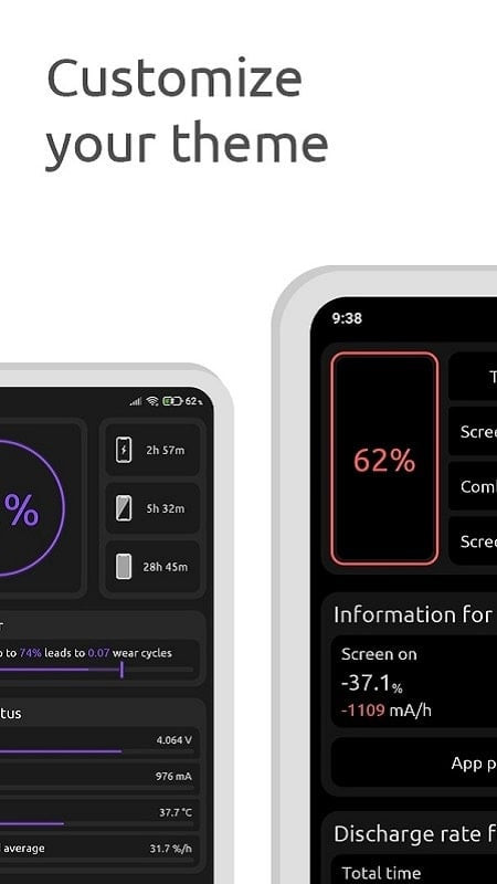 BatteryOne: Battery MOD APK - Customizing the Interface