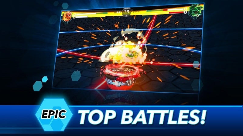 Beyblade Burst app gameplay screenshot