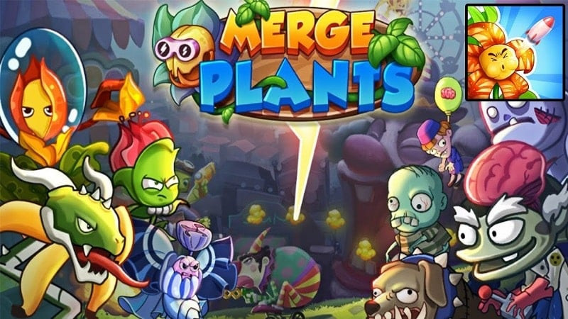 Biệt đội cây trồng biến dị trong Merge Plants - Monster Defense