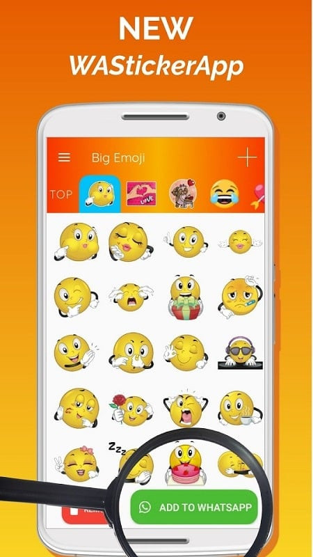 Big Emoji sticker cho WhatsApp mod apk