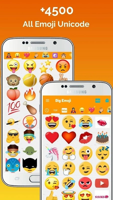 Categorized Big Emoji Stickers