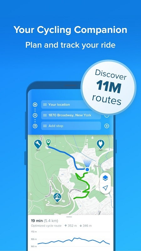 Bikemap MOD APK navigation