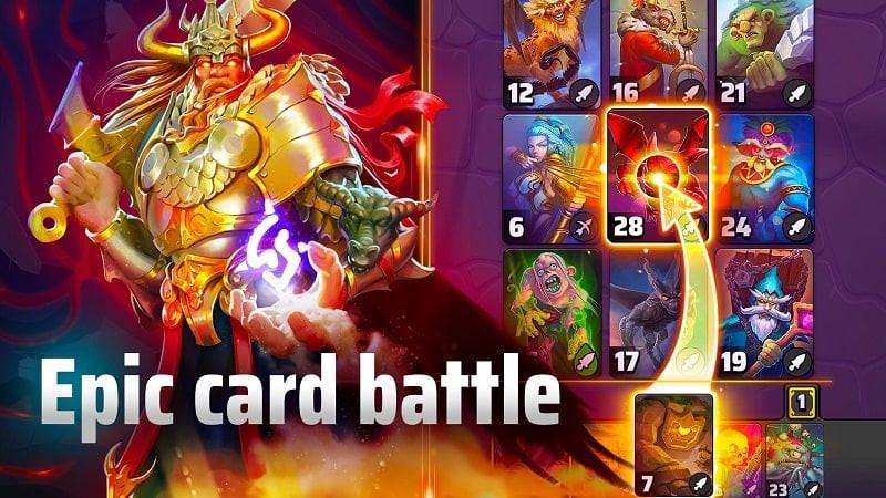 Black Deck gameplay screenshot showcasing available cards