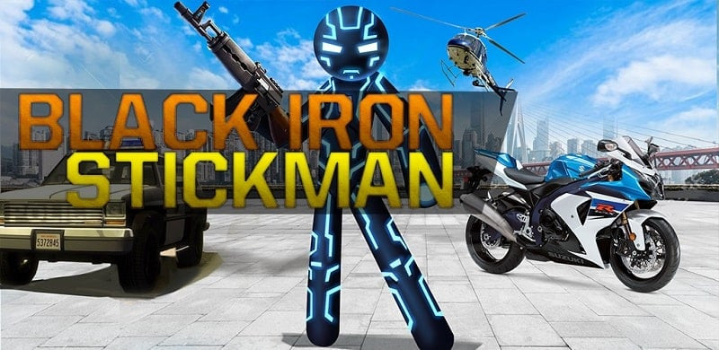 Black Stickman Rope Hero MOD APK