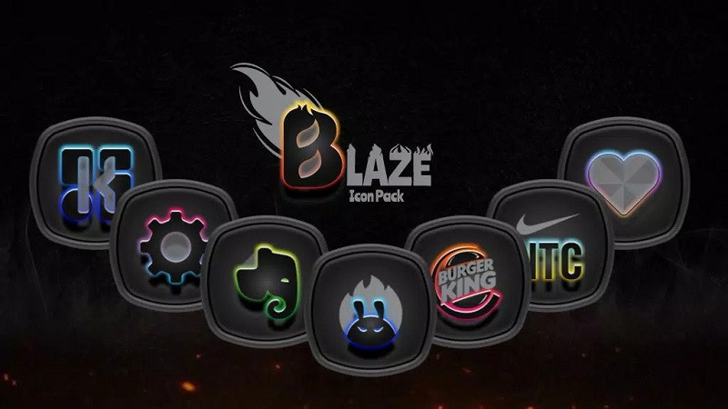 Blaze Dark Icon Pack android